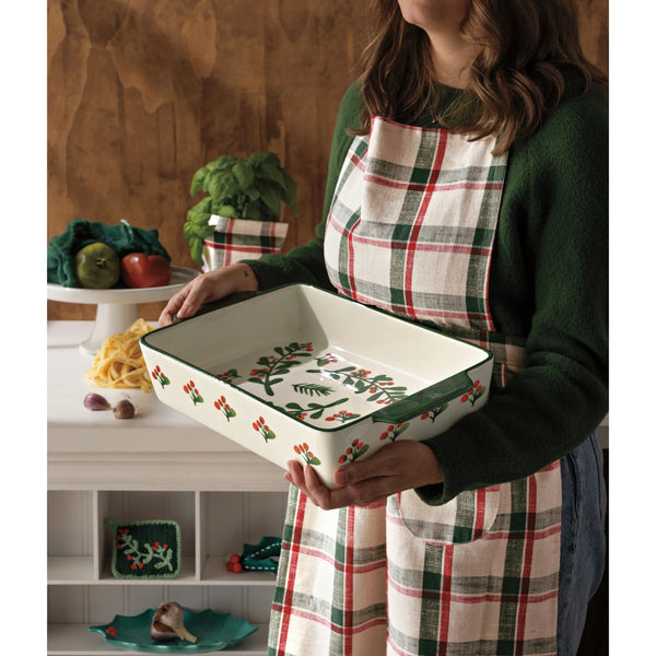 Noel Plaid Classic Christmas Apron