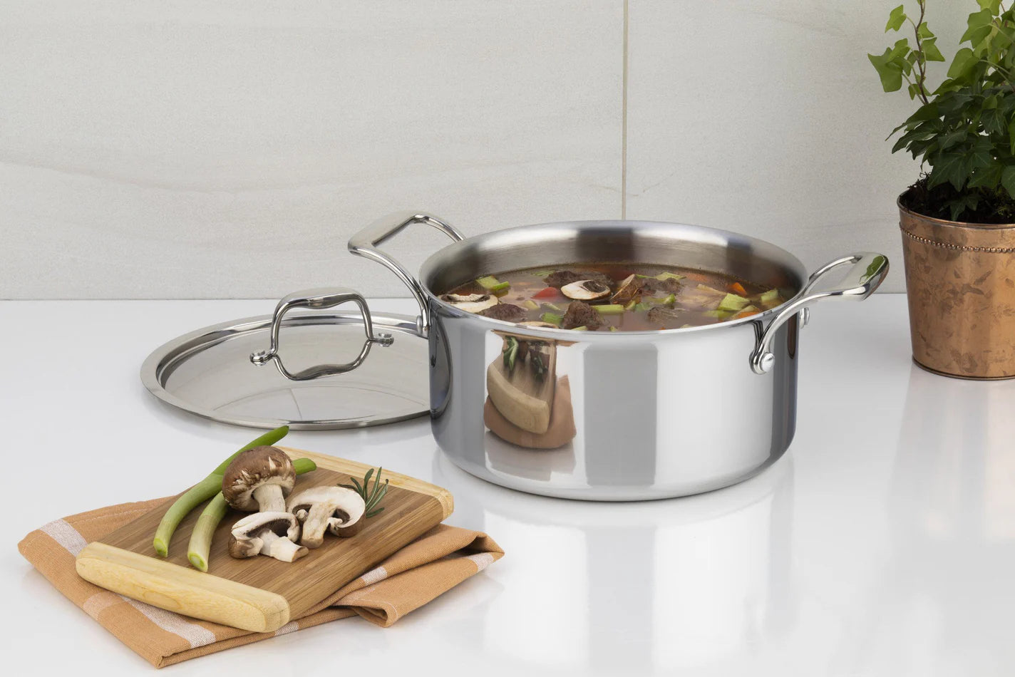 Meyer SuperSteel Tri-Ply Clad Stainless Steel 9L Dutch Oven with cover