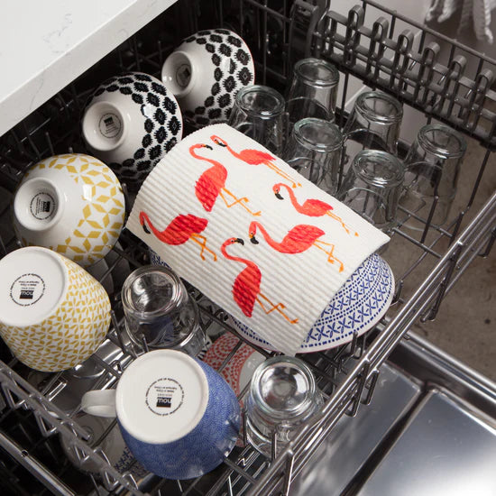 Flamingos Swedish Sponge Cloth