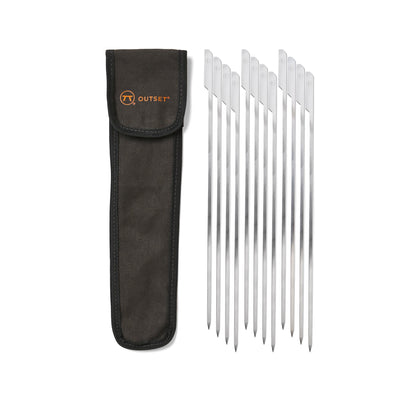 Outset Barbecue Paddle Skewers & Storage Bag