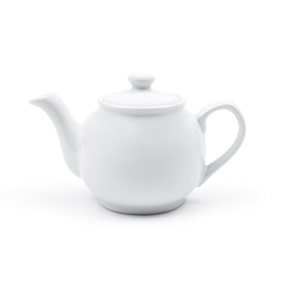 White Earthenware Teapot - 55 Ounce