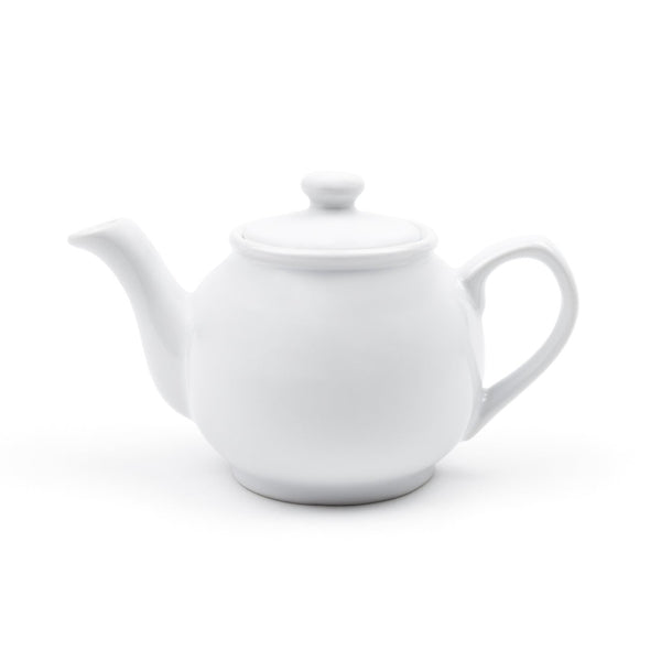White Earthenware Teapot - 55 Ounce