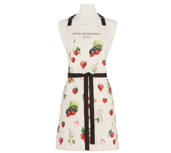 Strawberries Vintage Fine Print Apron