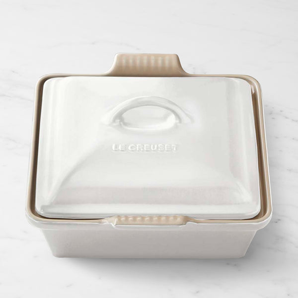 Le Creuset Stoneware Square Covered Baker - 1.7 Qt