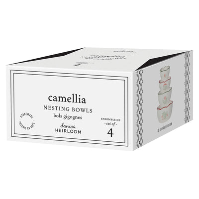 Camellia Stoneware Nesting Bowls - Set of 4