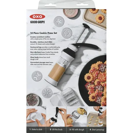 OXO Good Grips 14-Piece Cookie Press Set