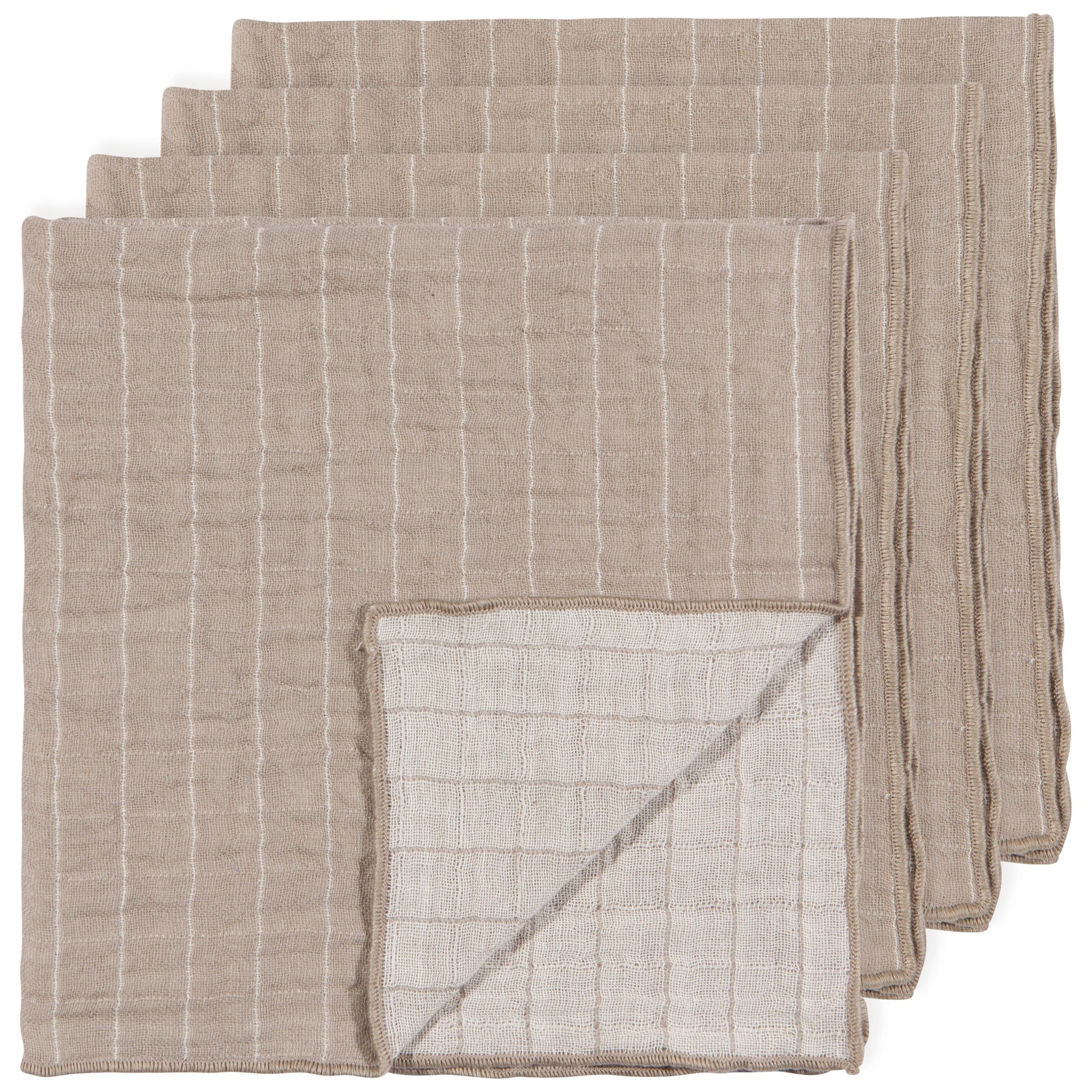 Dove Gray Double Weave Napkins - Set of 4