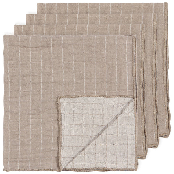 Dove Gray Double Weave Napkins - Set of 4