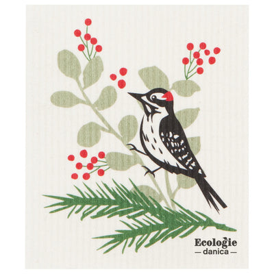 Forest Woodpecker Swedish Sponge Cloth