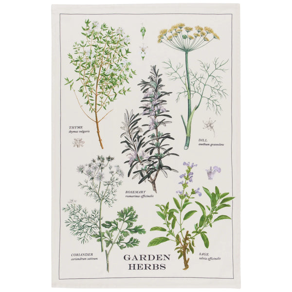 Garden Herbs Cotton Dishtowel