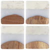 Skyline Ice Marble and Wood Coasters - Set of 4