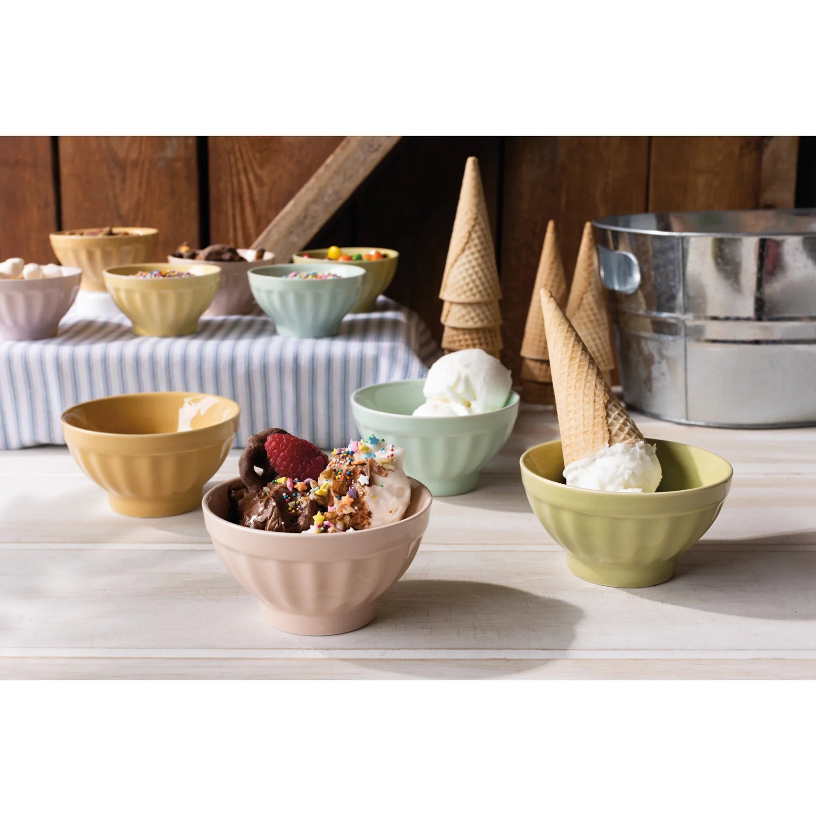 Flora Ice Cream Bowls - Set of 4