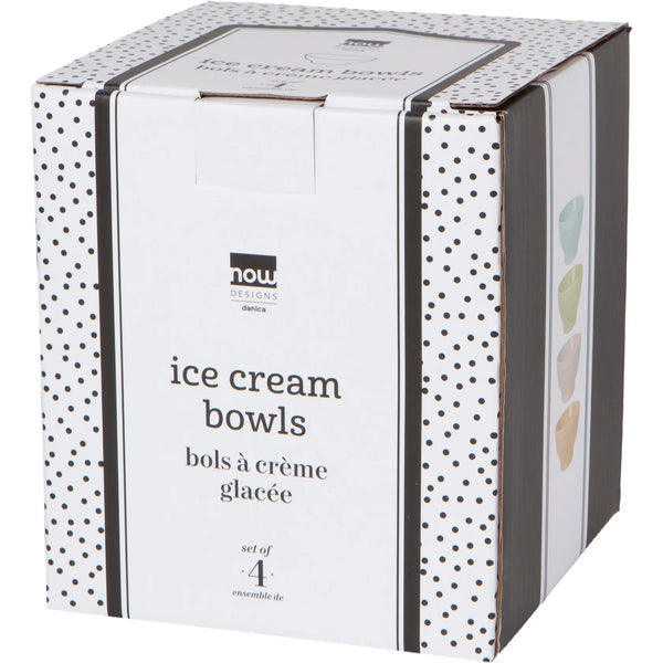 Flora Ice Cream Bowls - Set of 4