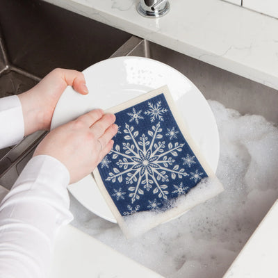 Snowflake Ornament Swedish Sponge Cloth