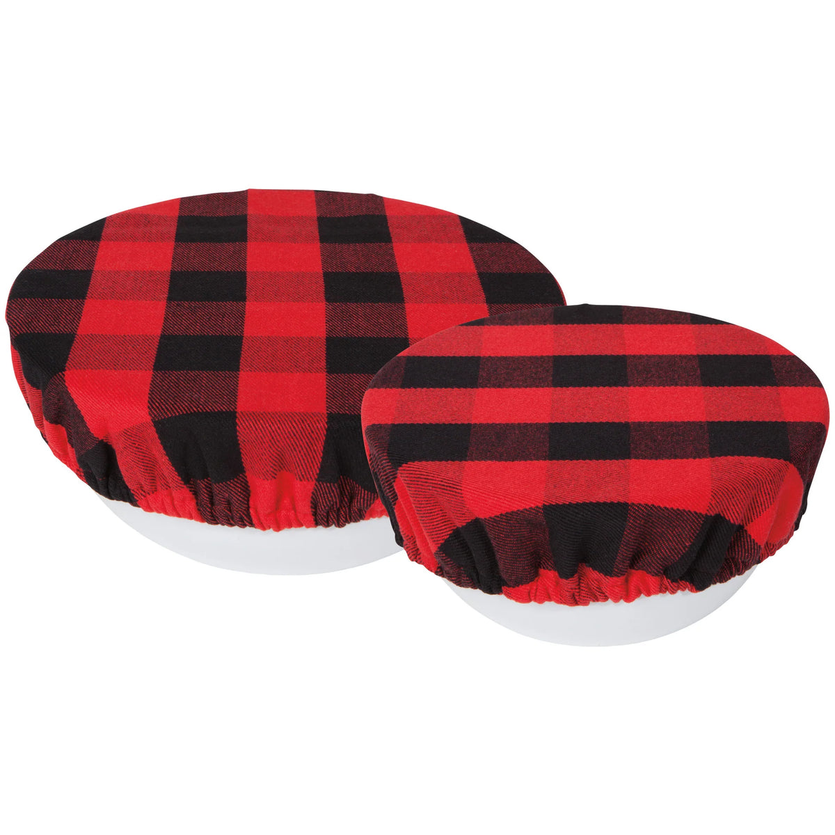 Red Buffalo Check Bowl Covers - Set of 2