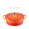 Le Creuset Oval Dutch Oven - Flamme Doree & Crucible Knob - 4.7L
