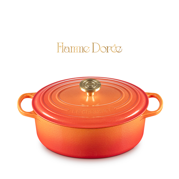 Le Creuset Oval Dutch Oven - Flamme Doree & Crucible Knob - 4.7L