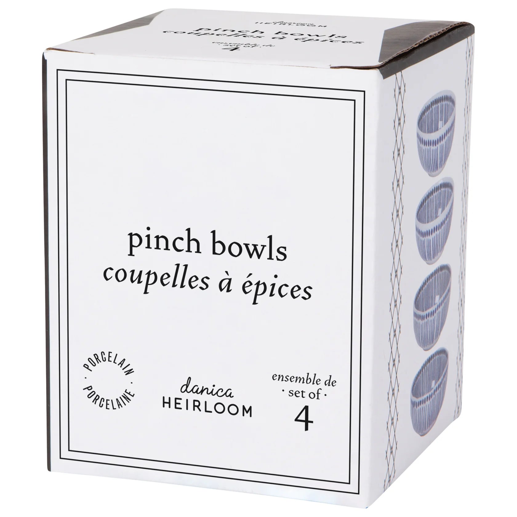 Sprout Stamped Pinch Bowls - Set of 4