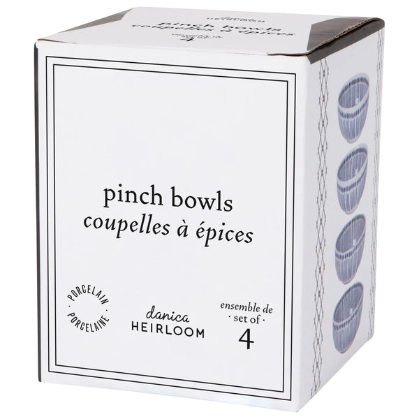 Sprout Stamped Pinch Bowls - Set of 4