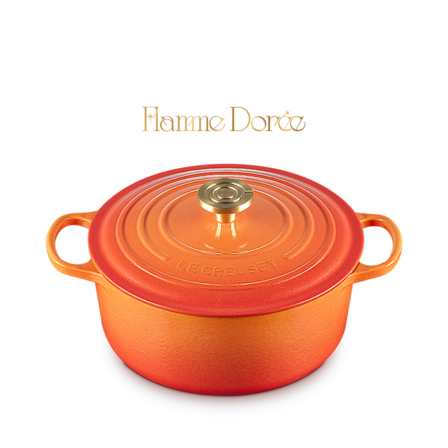 Le Creuset Round Dutch Oven - 5.3L (Flamme Dorée)