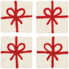 Presents Christmas Felt Wool Coaster - Set of 4