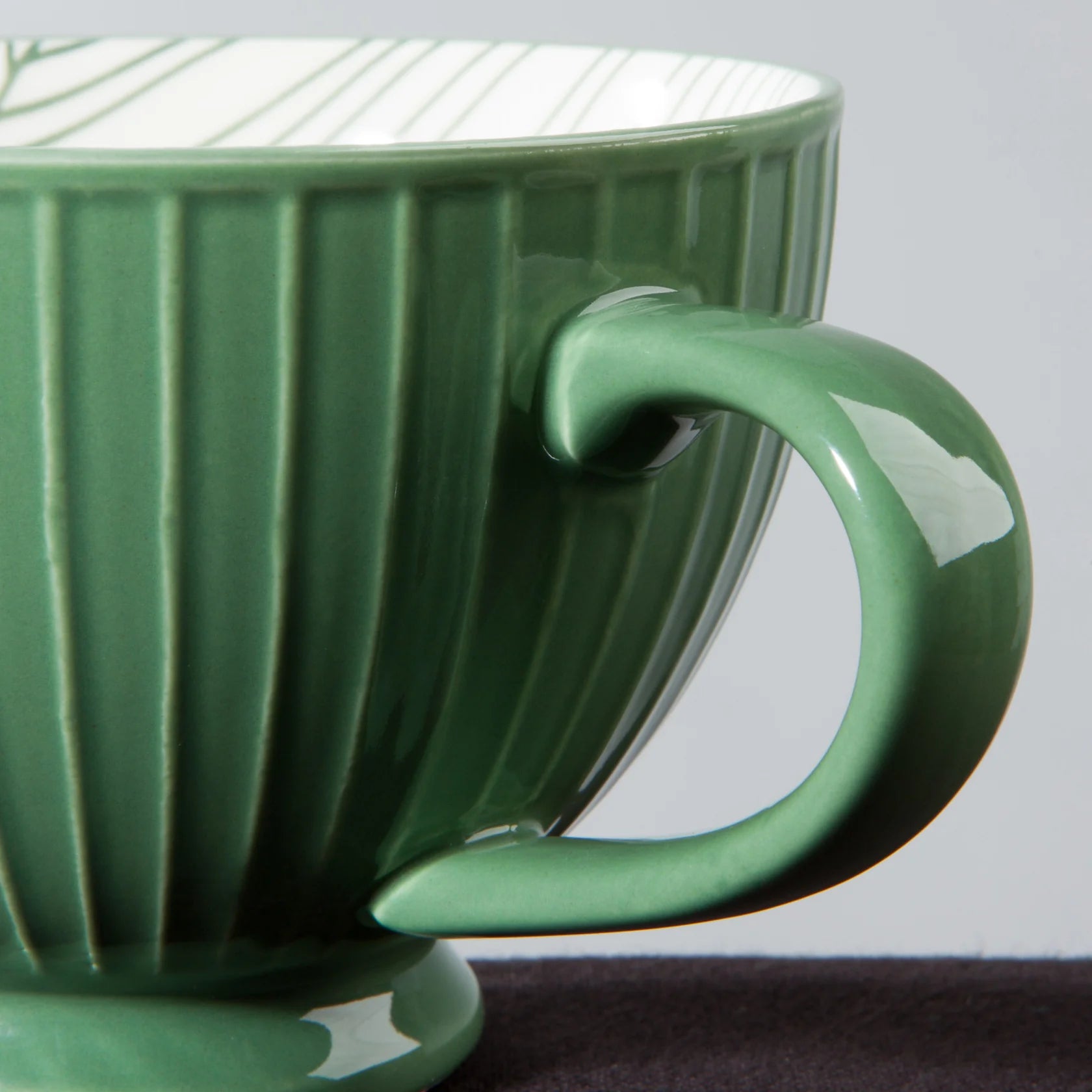 Elm Green Stamped Latte Mug 14oz