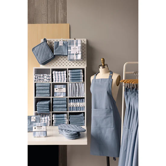 Basketweave Dish Towel - Slate Blue