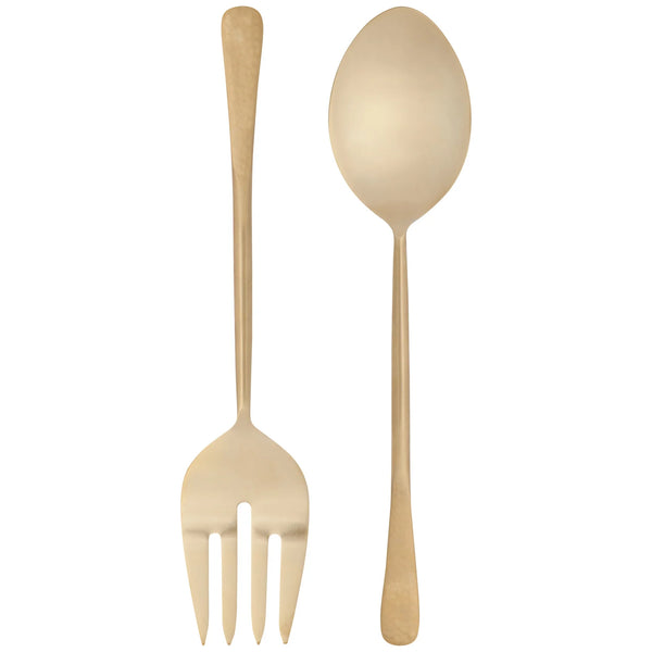 Gold Stainless Steel Salad Server Set
