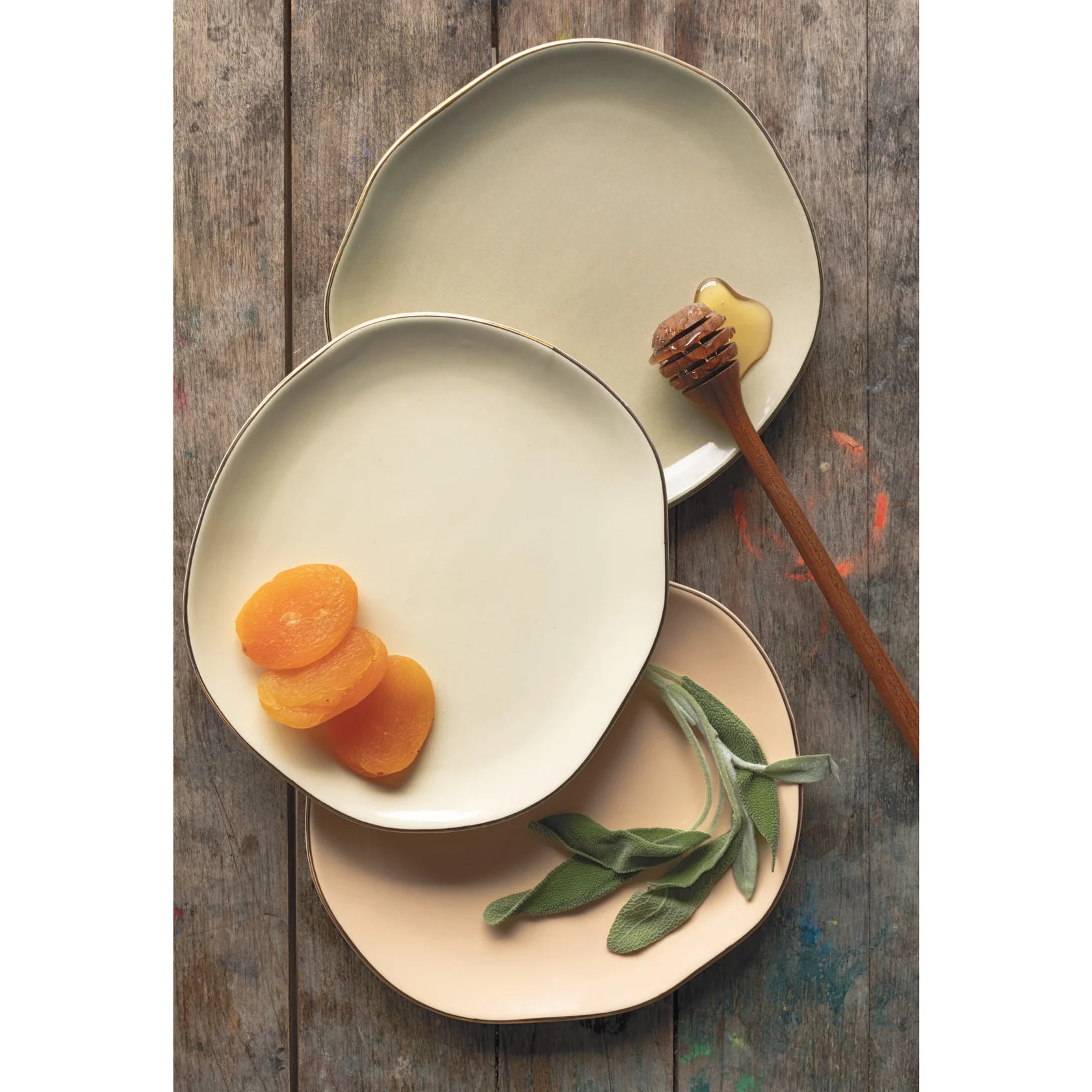 Flight Pebble Appetizer Plates - Set of 4