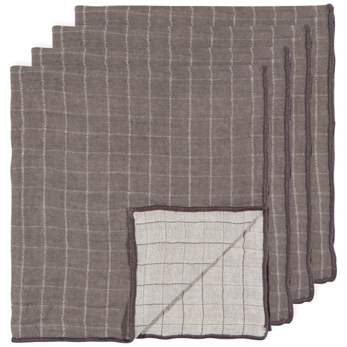 Shadow Double Weave Napkins - Set of 4
