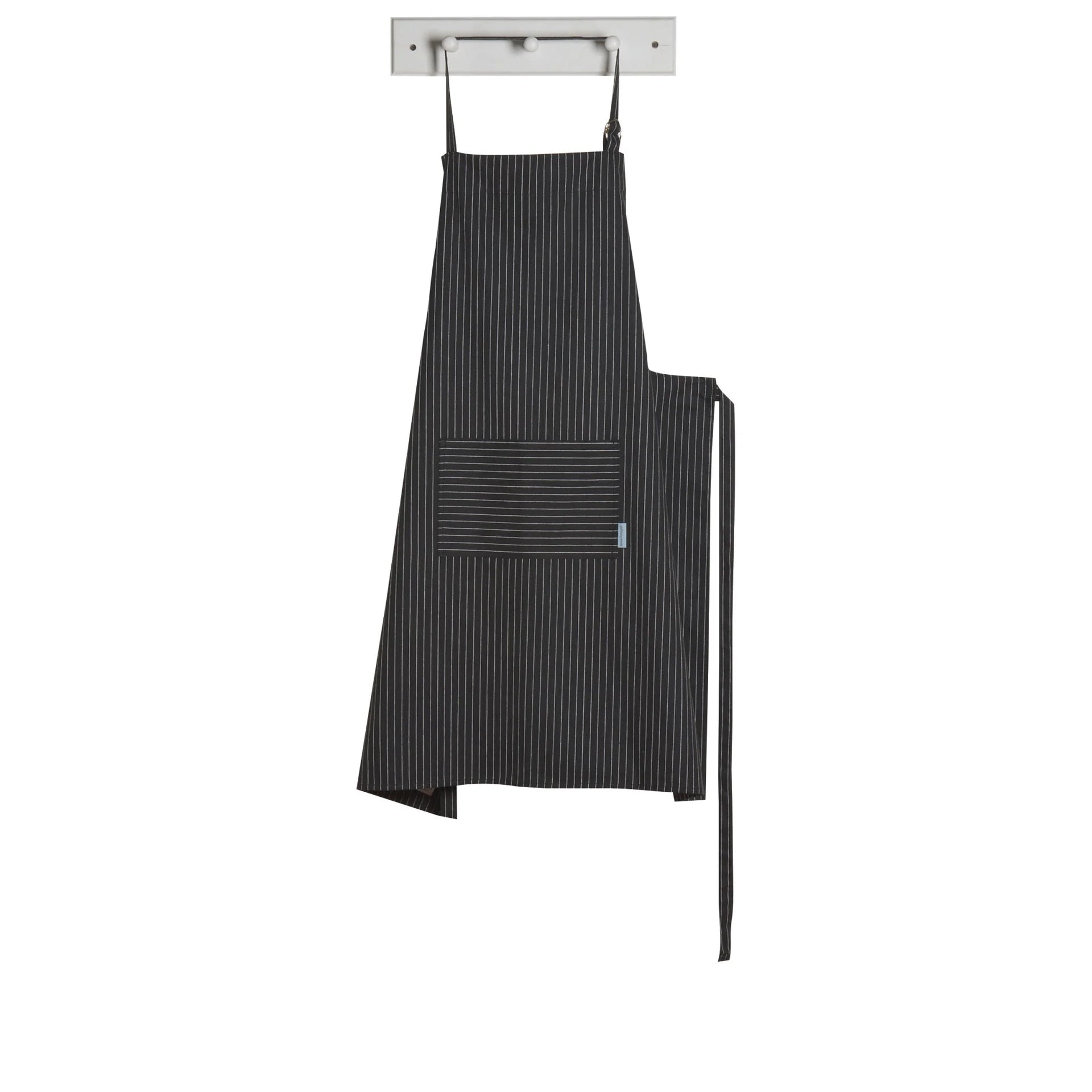 Mighty Black Pinstripe Apron