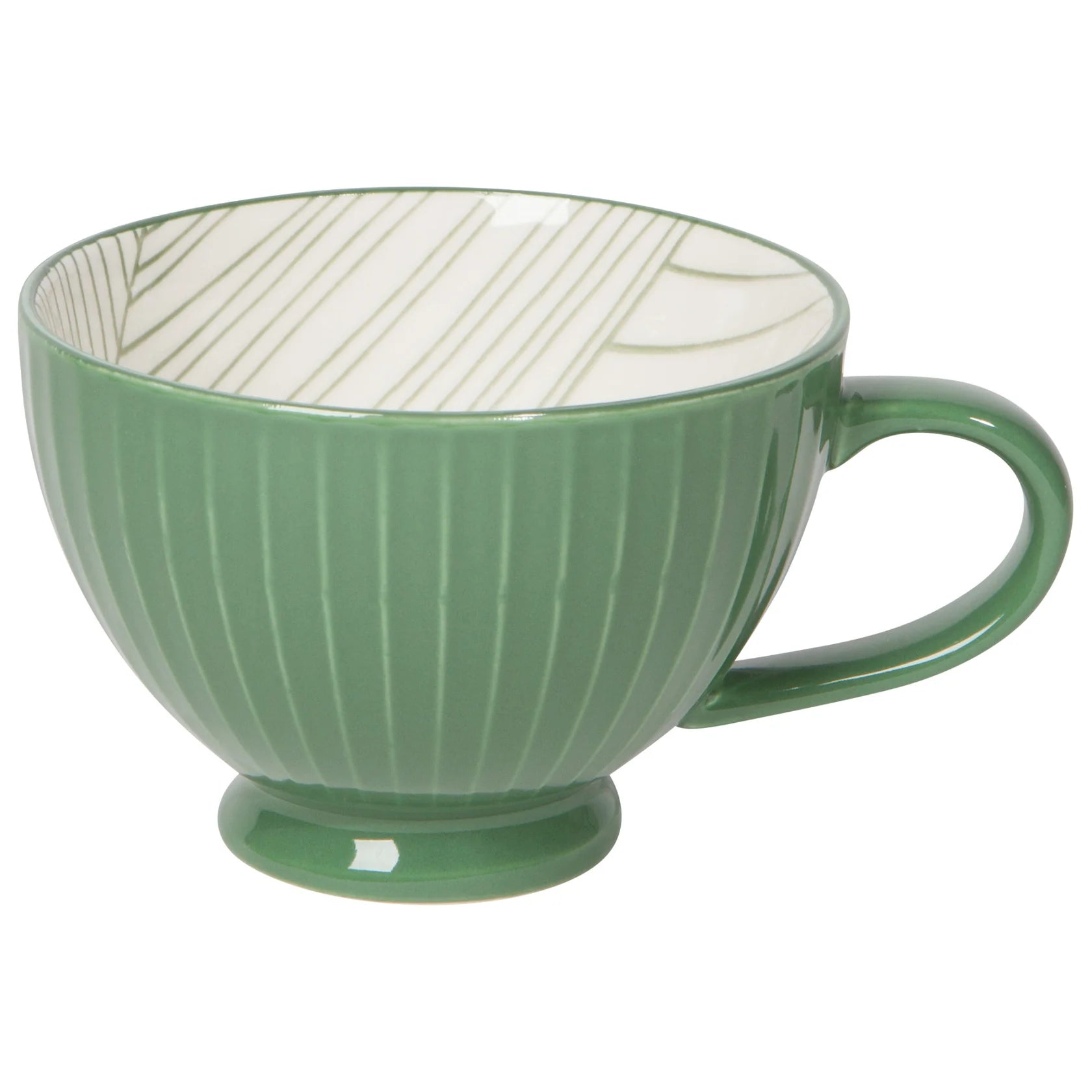 Elm Green Stamped Latte Mug 14oz