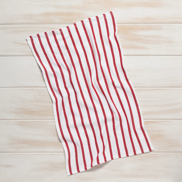 Basketweave Dish Towel - Red