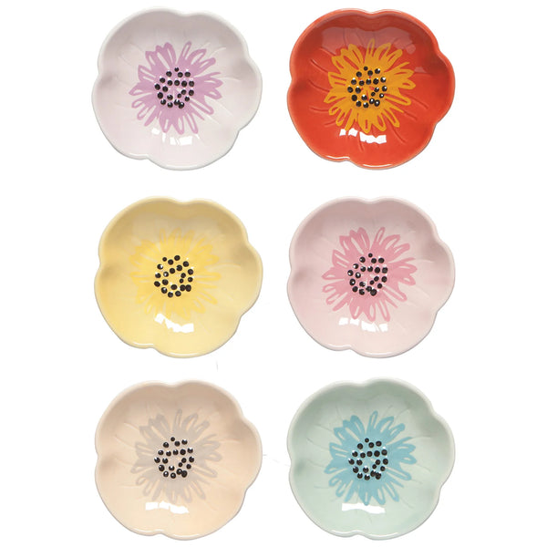 Flower Shaped Pinch Bowl - Set of 6