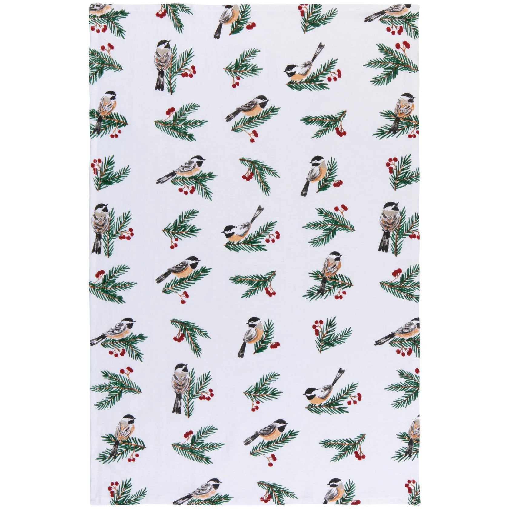 Birds & Boughs Christmas Floursack Dishtowels - Set of 3