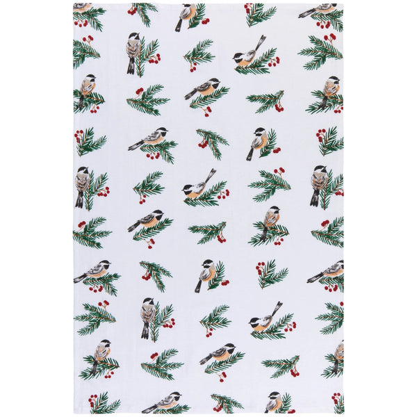 Birds & Boughs Christmas Floursack Dishtowels - Set of 3