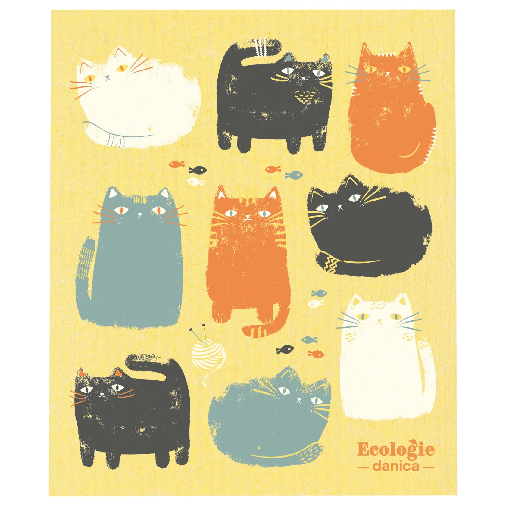 Purrfect Pals Swedish Dishcloth