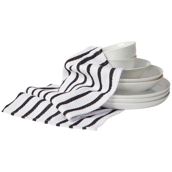 Basketweave Dish Towel - Black