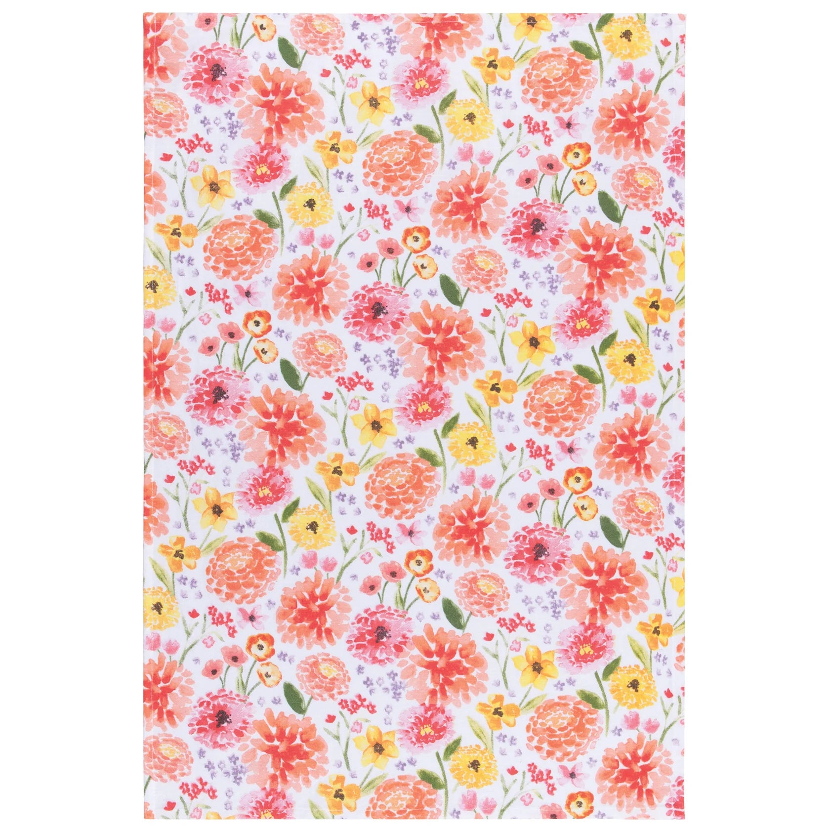 Cottage Floral Baker's Floursack Dishtowels - Set of 3