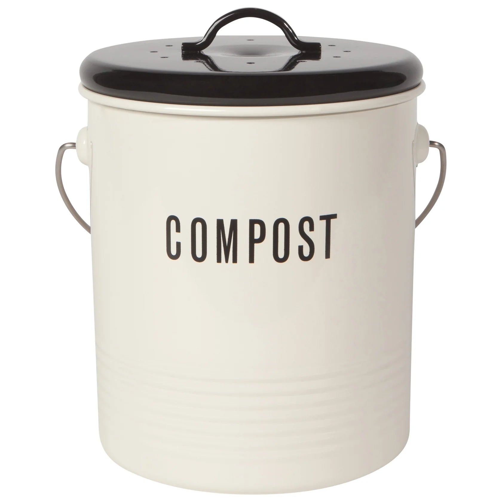 Compost Metal Bin - White