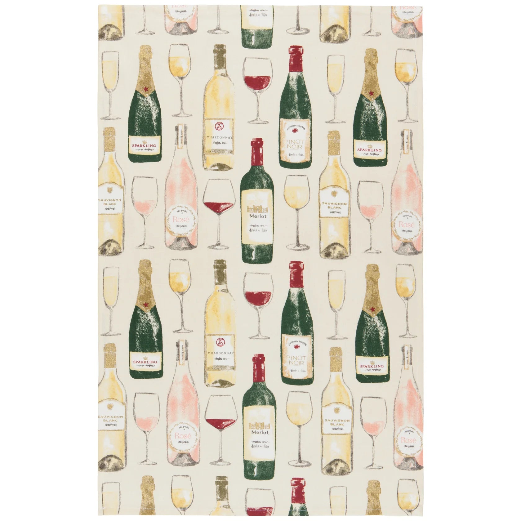 Sommelier Printed Cotton Dishtowel