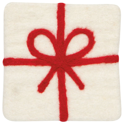 Presents Christmas Felt Wool Coaster - Set of 4