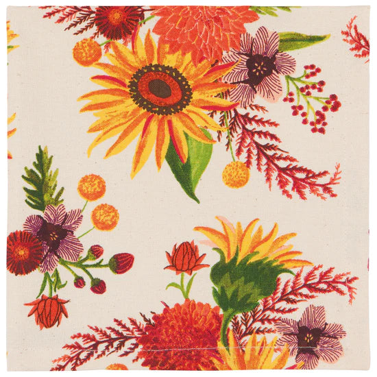 Sunflower Splendor Printed Napkins - Set of 4