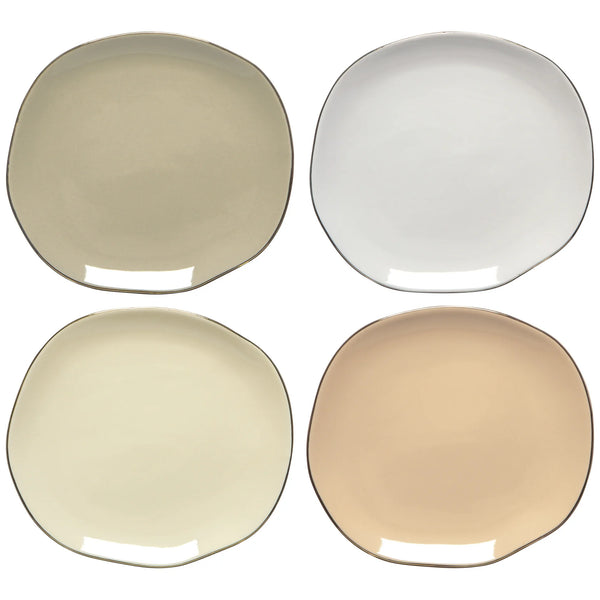Flight Pebble Appetizer Plates - Set of 4