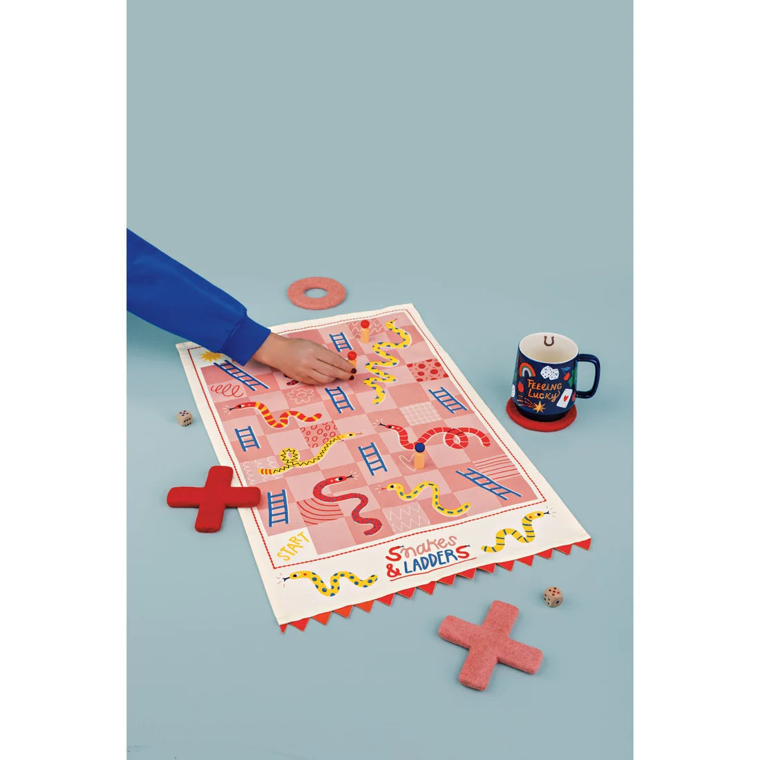 Snakes and Ladders Dishtowel
