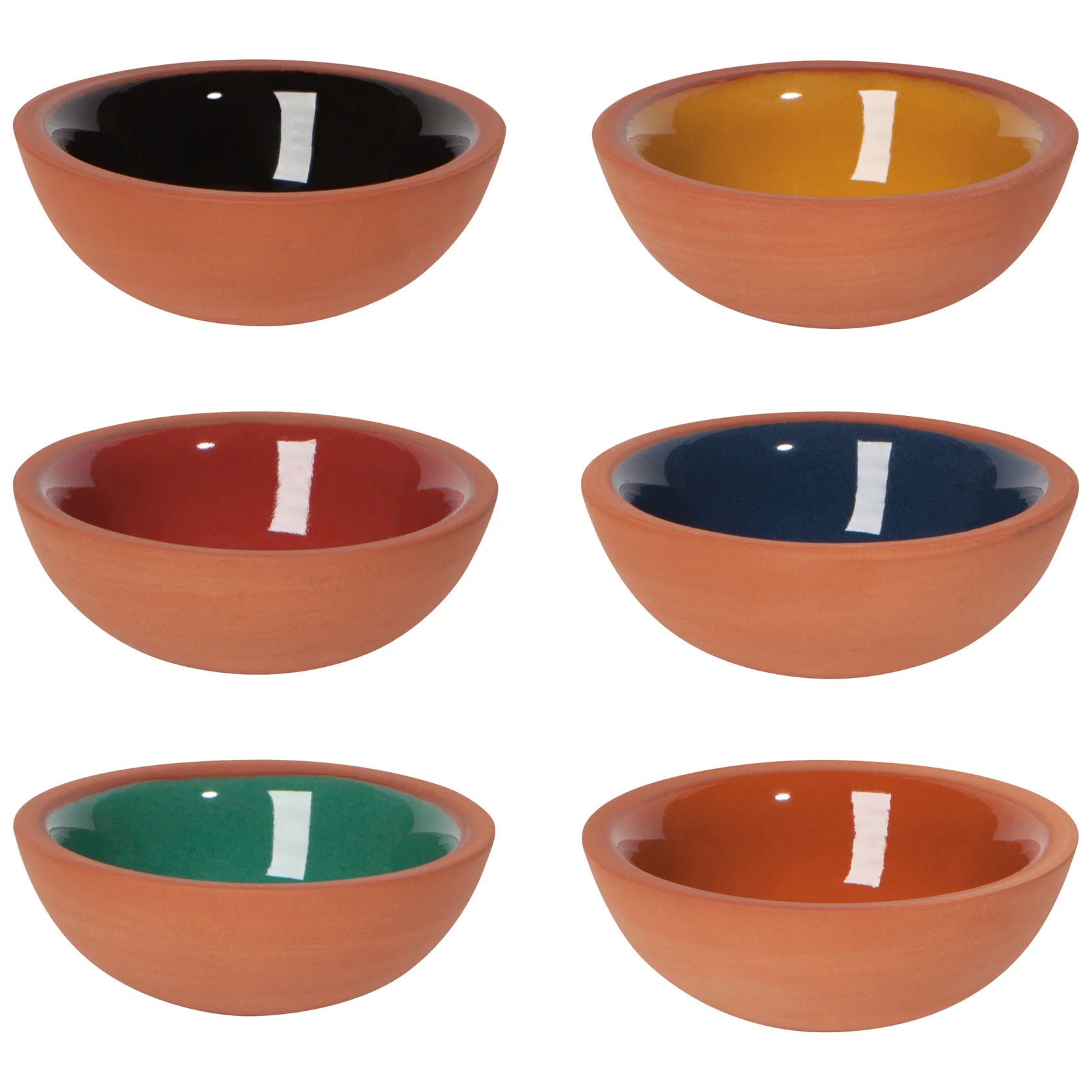Kaleidoscope Terracotta Pinch Bowls - Set of 6