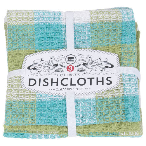 Now Designs Checkered Dish Cloth Set of 3